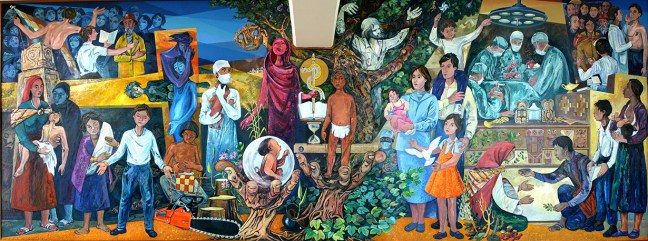 EL Cristo de la Higuera, piroxilina, Escuela de Salud, La Paz,  Bolivia, 1987