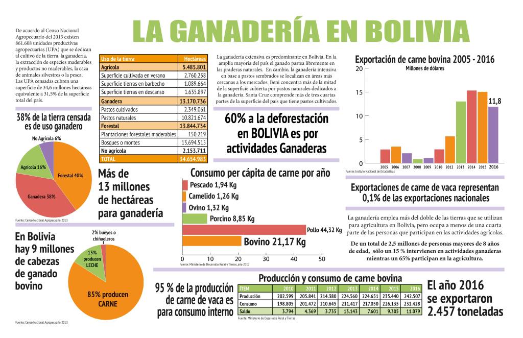 Infográfica: La Ganadería en&nbsp;Bolivia