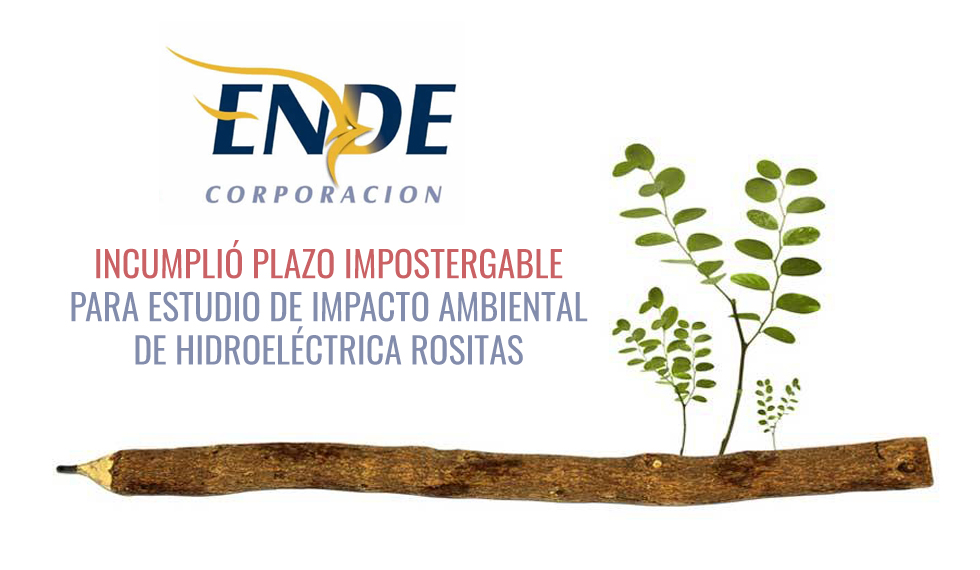 ENDE incumplió plazo impostergable para Estudio de Impacto Ambiental de&nbsp;Rositas