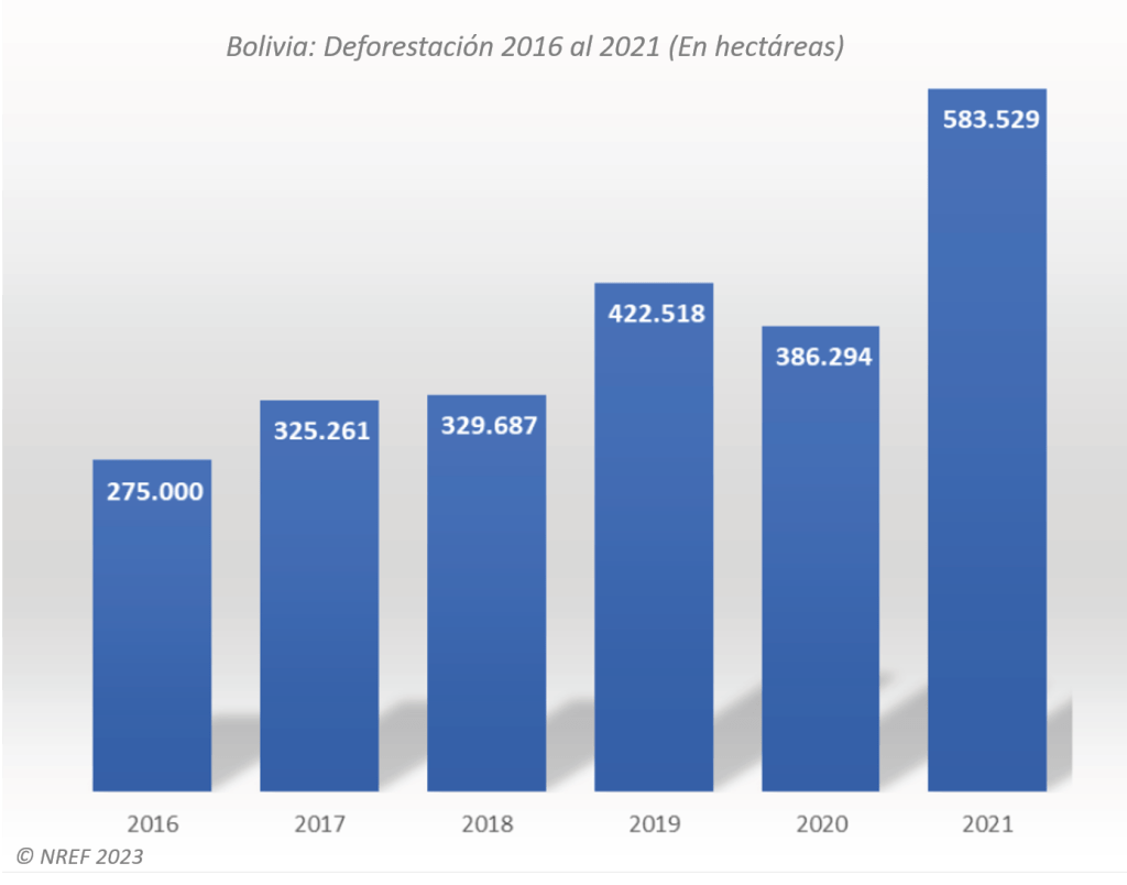 Bolivia rompe récord de deforestación y de emisiones de gases de efecto&nbsp;invernadero
